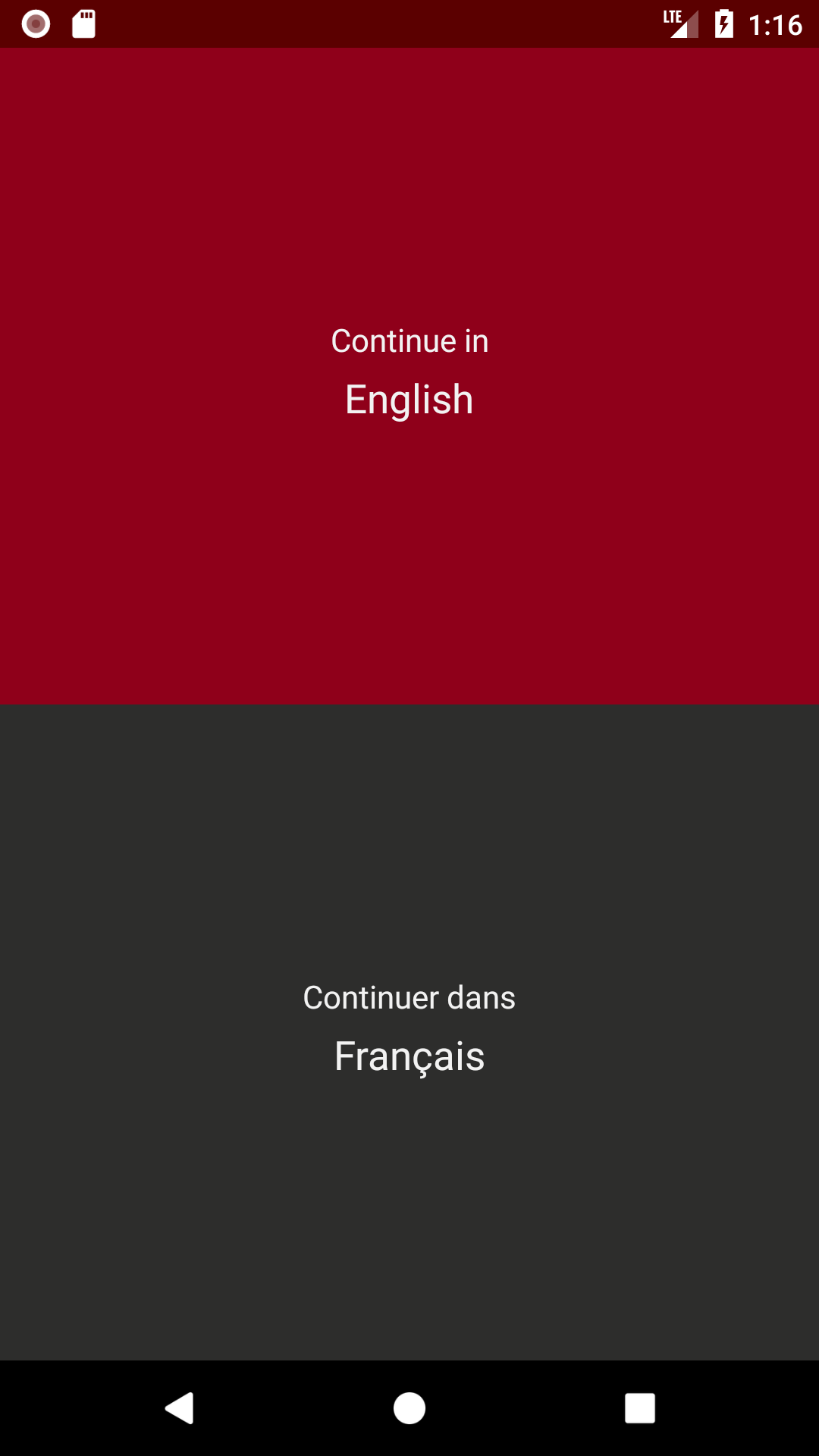 Android language selection