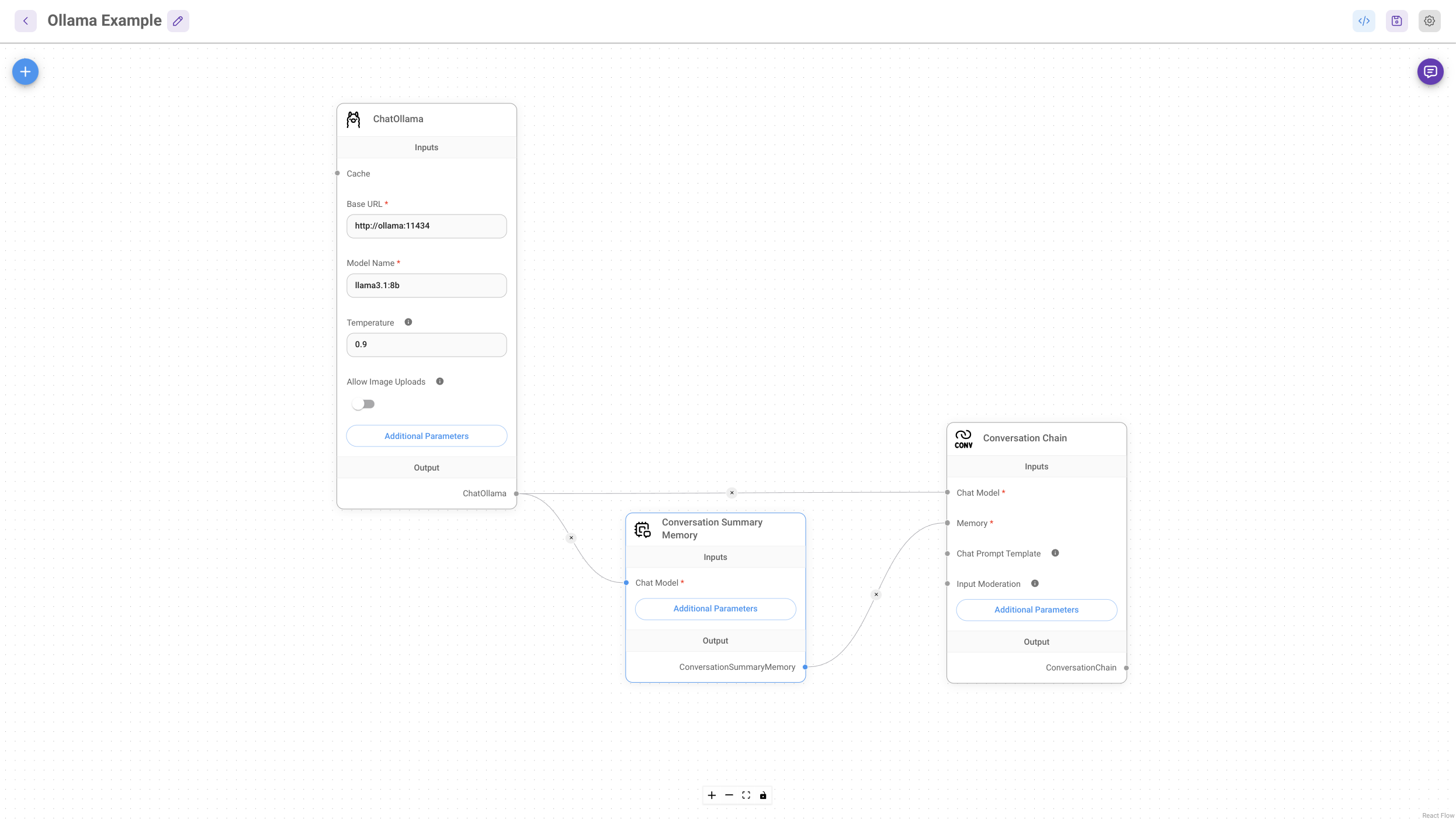 Flowise most basic workflow