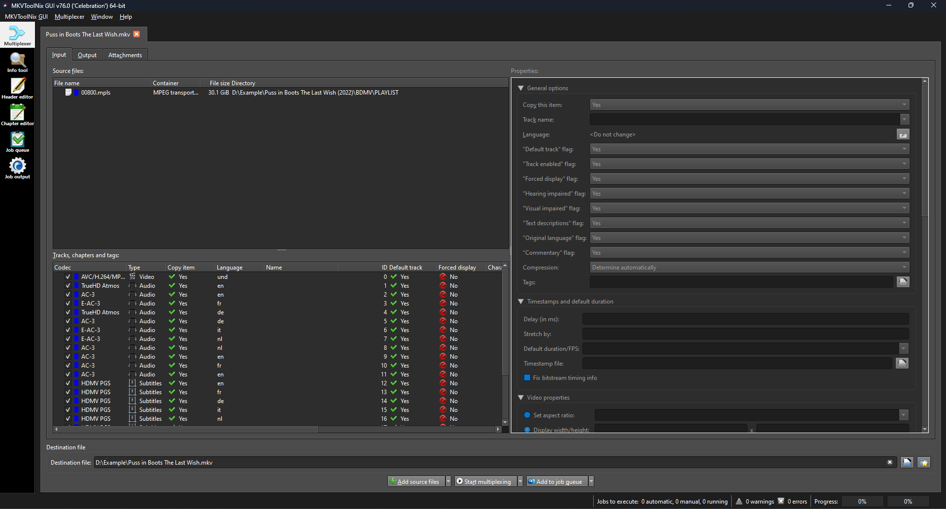 MKVToolNix Workload