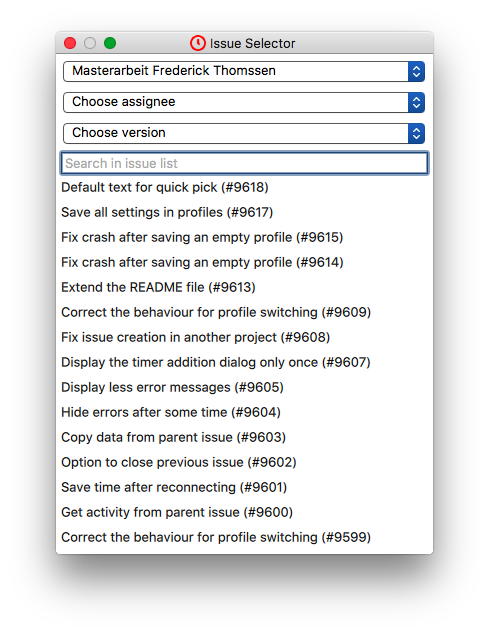 Issue Selector