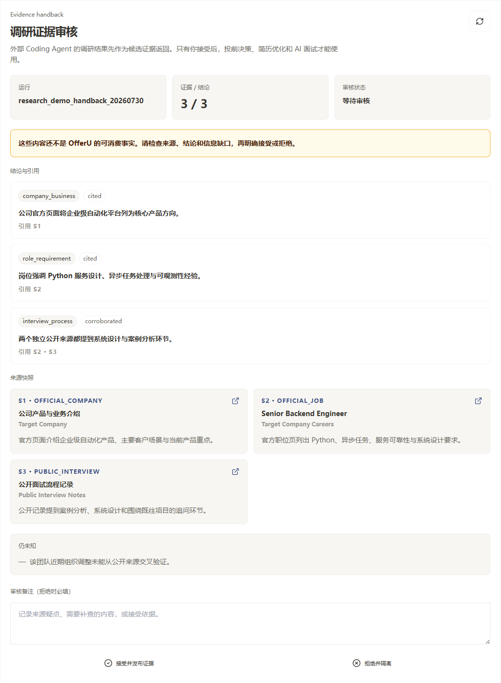 Job research evidence review