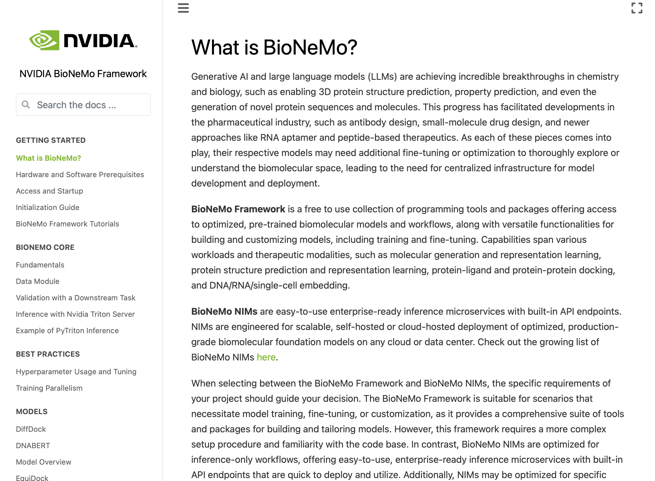 Image of BioNeMo