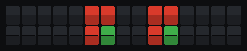 Binary Clock — Flap wall 2 × 15