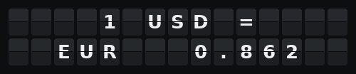 Exchange Rates — Flap wall 2 × 15