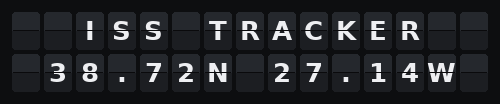 ISS Tracker — Flap wall 2 × 15