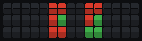 Binary Clock — Flap wall 3 × 15