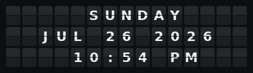 Dashboard — Flap wall 3 × 15