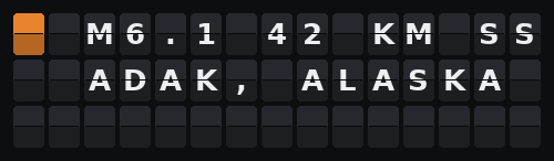 Earthquakes — Flap wall 3 × 15