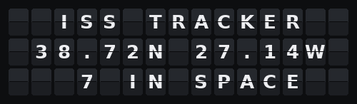 ISS Tracker — Flap wall 3 × 15