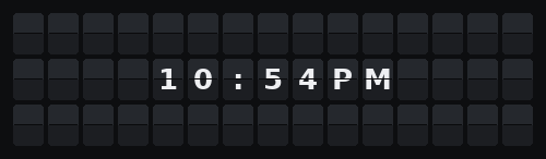 Time — Flap wall 3 × 15