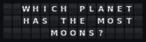 Trivia — Flap wall 3 × 15