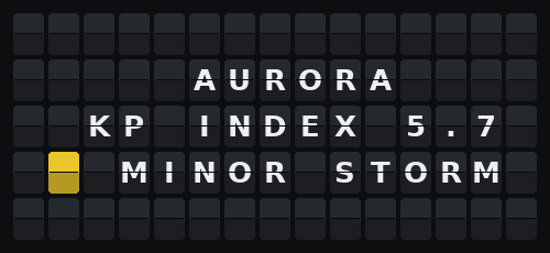 Aurora Watch — Flap wall 5 × 15