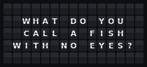 Dad Jokes — Flap wall 5 × 15