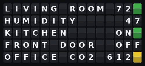 Home Assistant — Flap wall 5 × 15