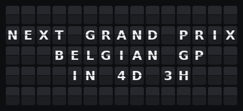 Formula 1 — Flap wall 5 × 15