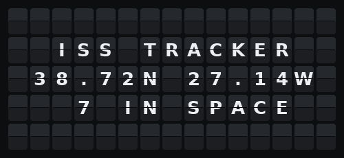 ISS Tracker — Flap wall 5 × 15
