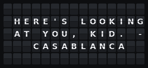 Movie Quotes — Flap wall 5 × 15