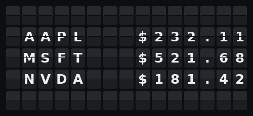 Stocks — Flap wall 5 × 15