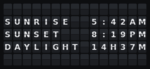 Sun Times — Flap wall 5 × 15