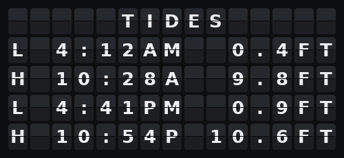 Tides — Flap wall 5 × 15