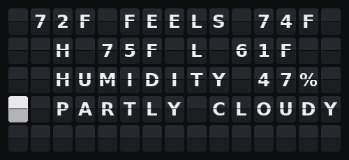Weather — Flap wall 5 × 15
