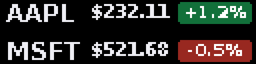 Stocks — Matrix 128 × 32