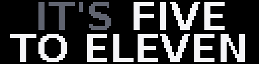 Word Clock — Matrix 128 × 32