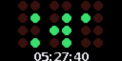 Binary Clock — Matrix 128 × 64