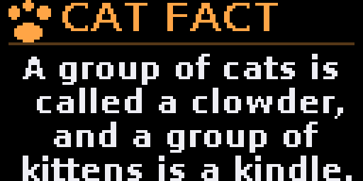 Cat Facts — Matrix 128 × 64