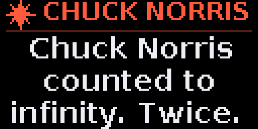 Chuck Norris — Matrix 128 × 64