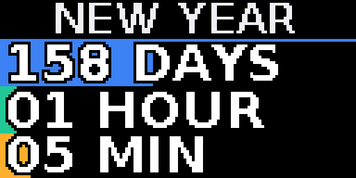 Countdown — Matrix 128 × 64