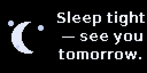 Good Night — Matrix 128 × 64