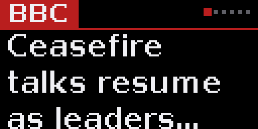 News Headlines — Matrix 128 × 64
