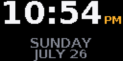 Time — Matrix 128 × 64