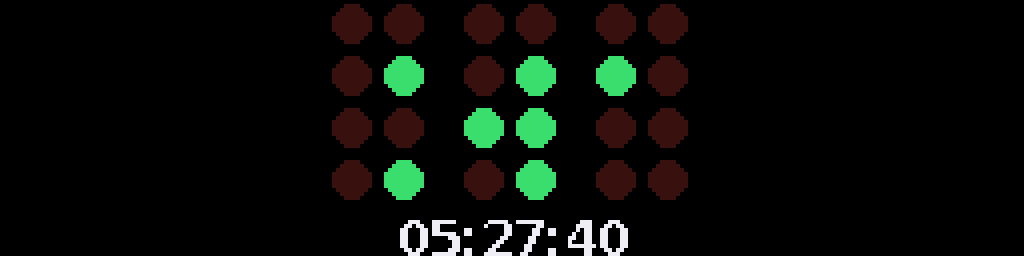 Binary Clock — Matrix 256 × 64