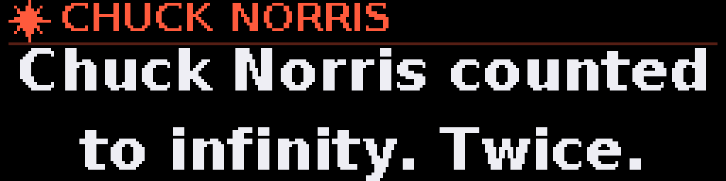Chuck Norris — Matrix 256 × 64