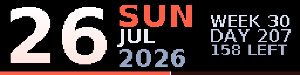 Date — Matrix 256 × 64