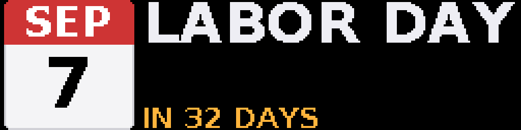 Public Holidays — Matrix 256 × 64