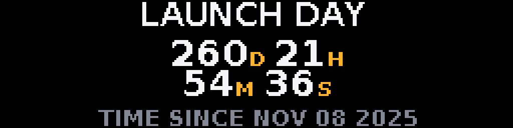 Time Since — Matrix 256 × 64