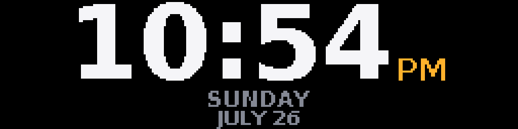 Time — Matrix 256 × 64