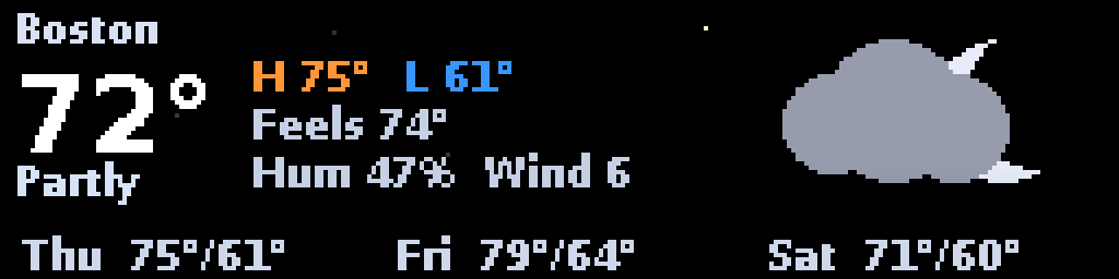 Weather — Matrix 256 × 64