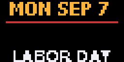Public Holidays — Matrix 64 × 32
