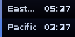 World Clock — Matrix 64 × 32
