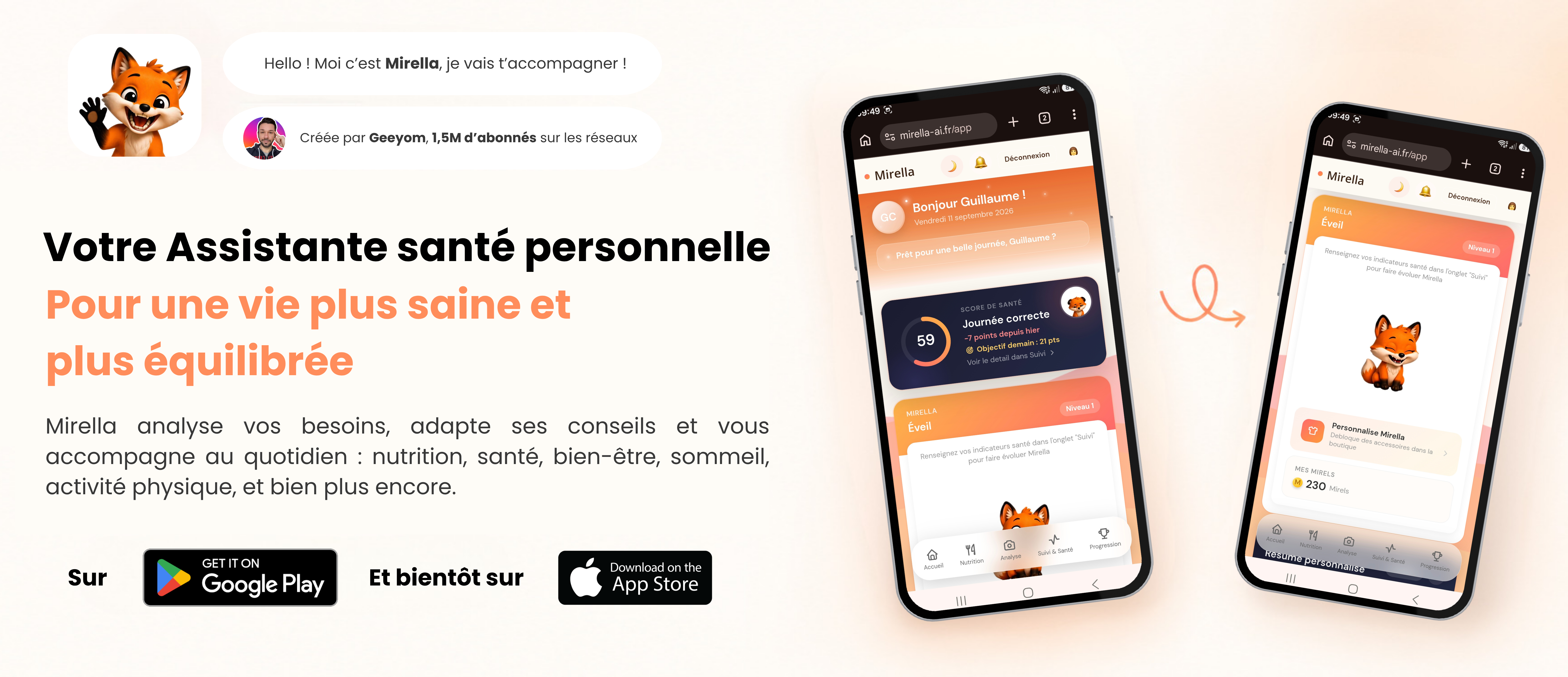 Mirella, votre coach sante IA personnalise