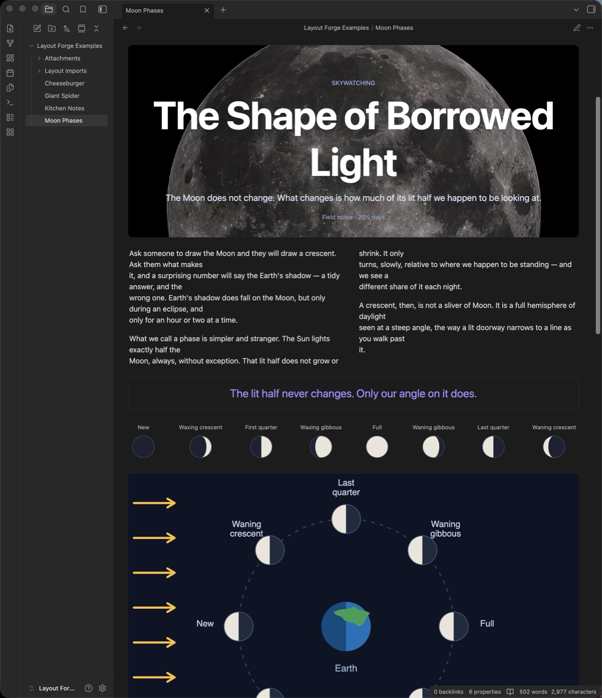 A magazine feature rendered from a layout