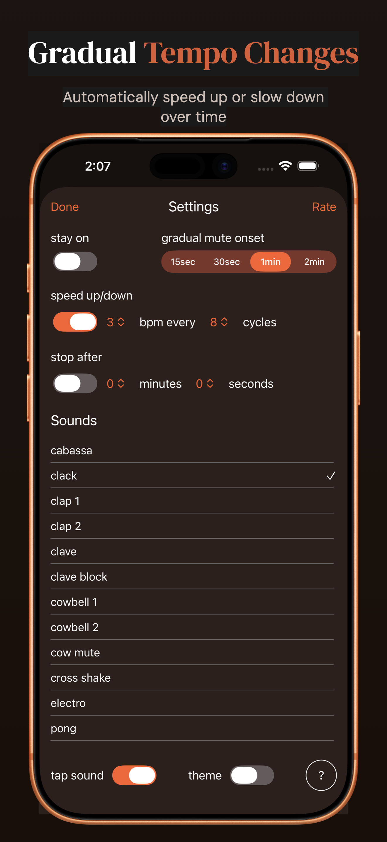 Time Guru Metronome iPhone screenshot 3
