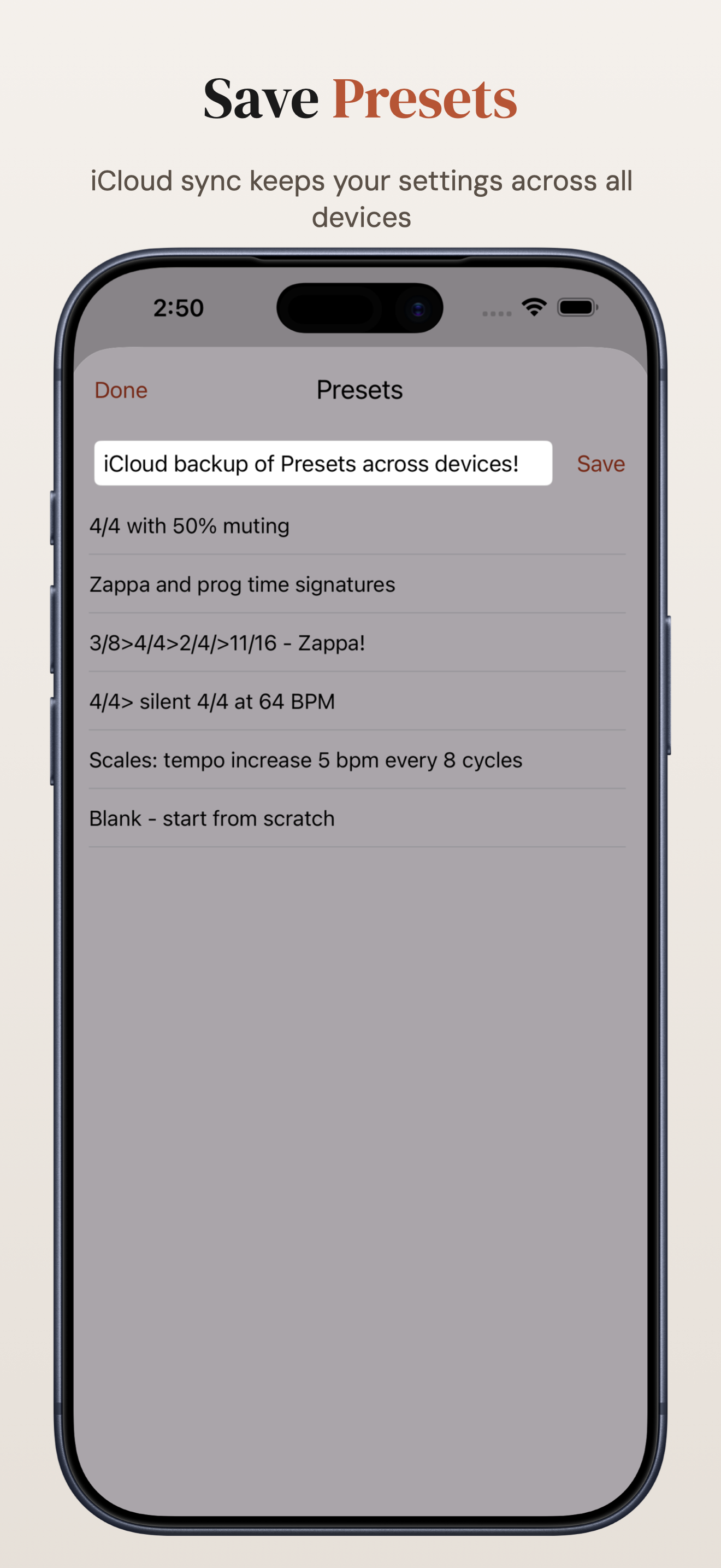 Time Guru Metronome iPhone screenshot 5