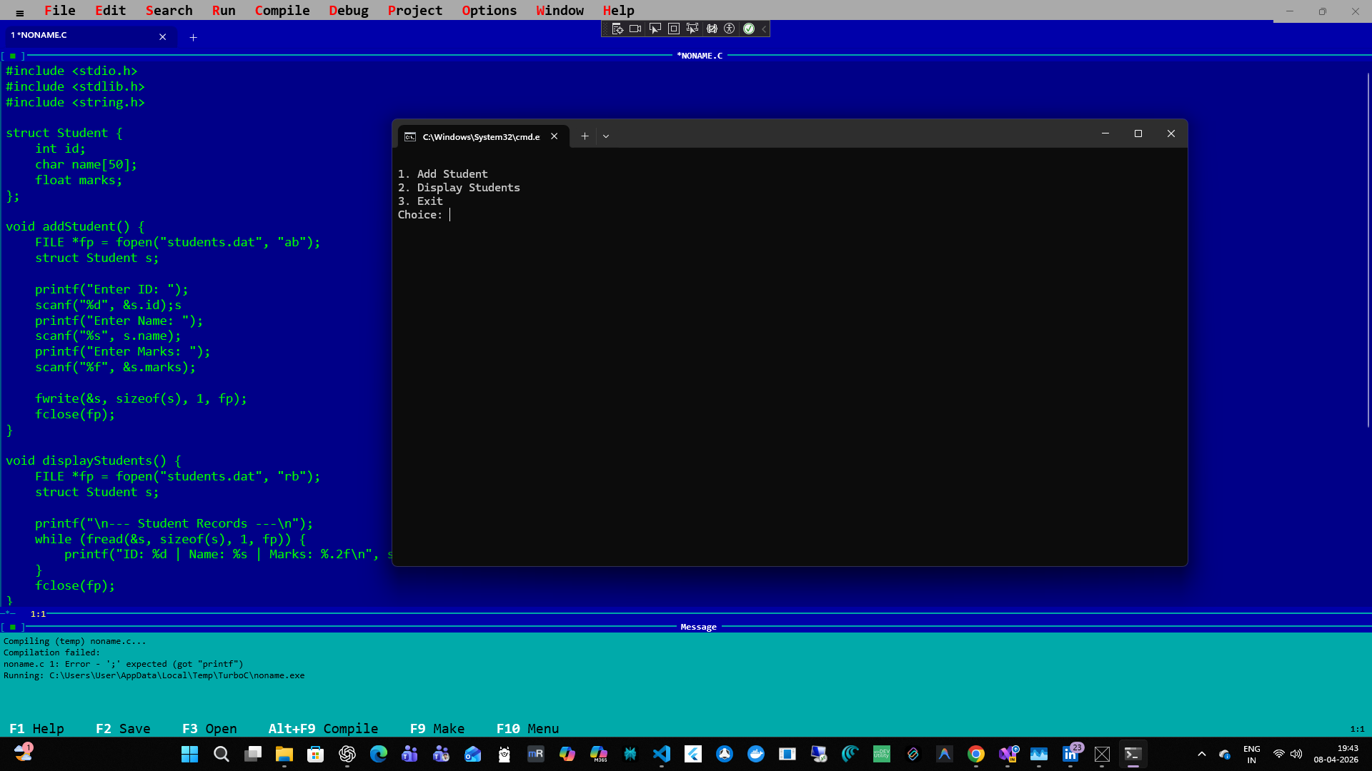 RetroC IDE — Main Editor
