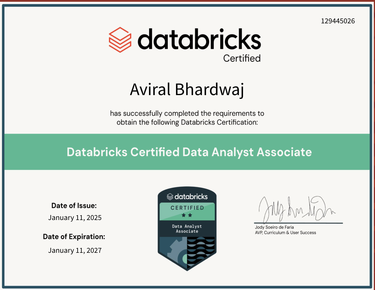 Databricks Data Analyst Associates