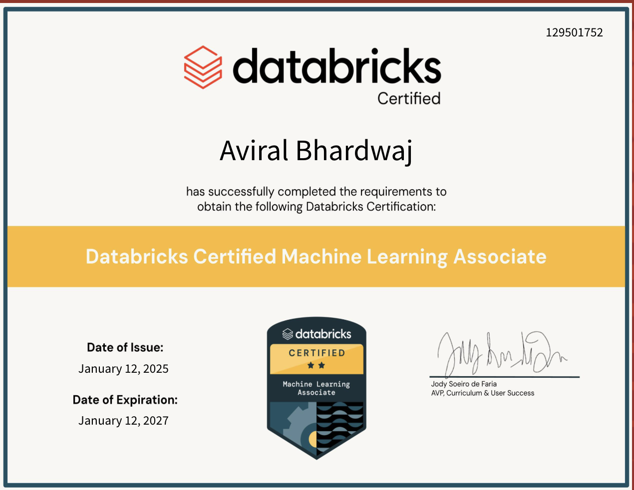 Databricks Machine Learning Associates